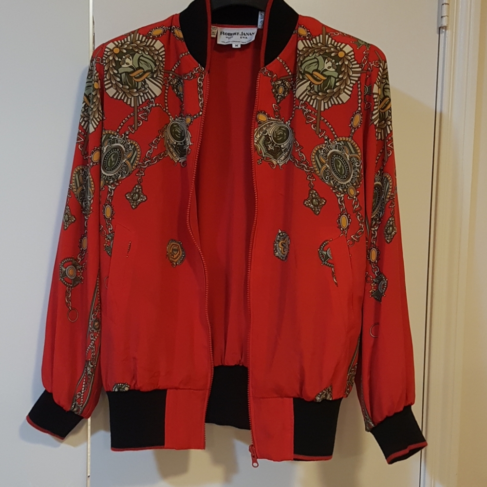 VINTAGE ROBERT JANAN bomber zip up